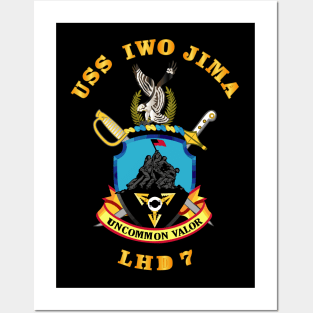 USS Iwo Jima (LHD-7) wo BakGrd Posters and Art